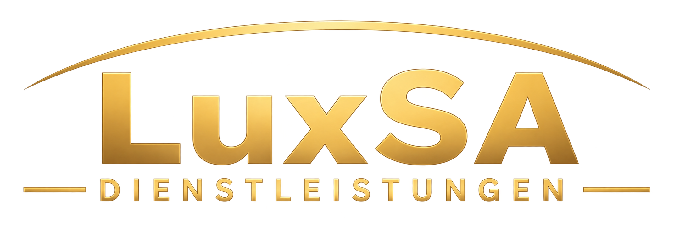 LuxSA Dienstleistungen – goldenes Unternehmenslogo